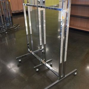 Stainless steel clothing racks.  Heavy duty